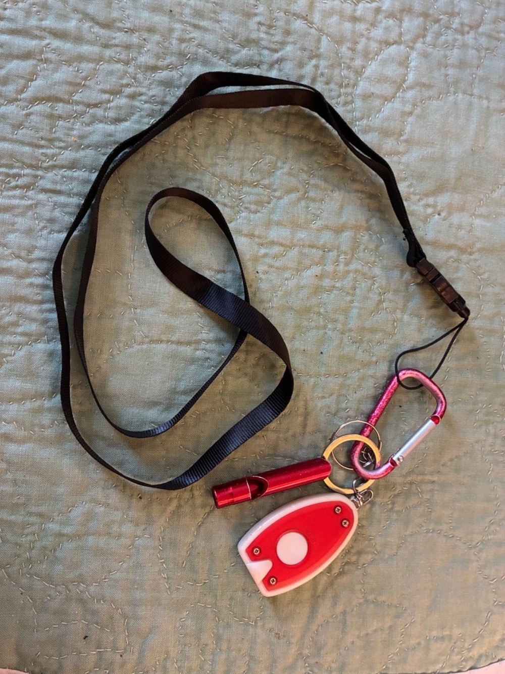 3/$10 Black Lanyard with Safety Keychains on Detachable Loop Attachment Clip